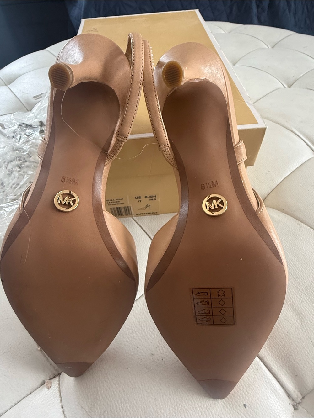 Michael Kors Beige Slingback Stiletto Pump - Picture 6 of 9